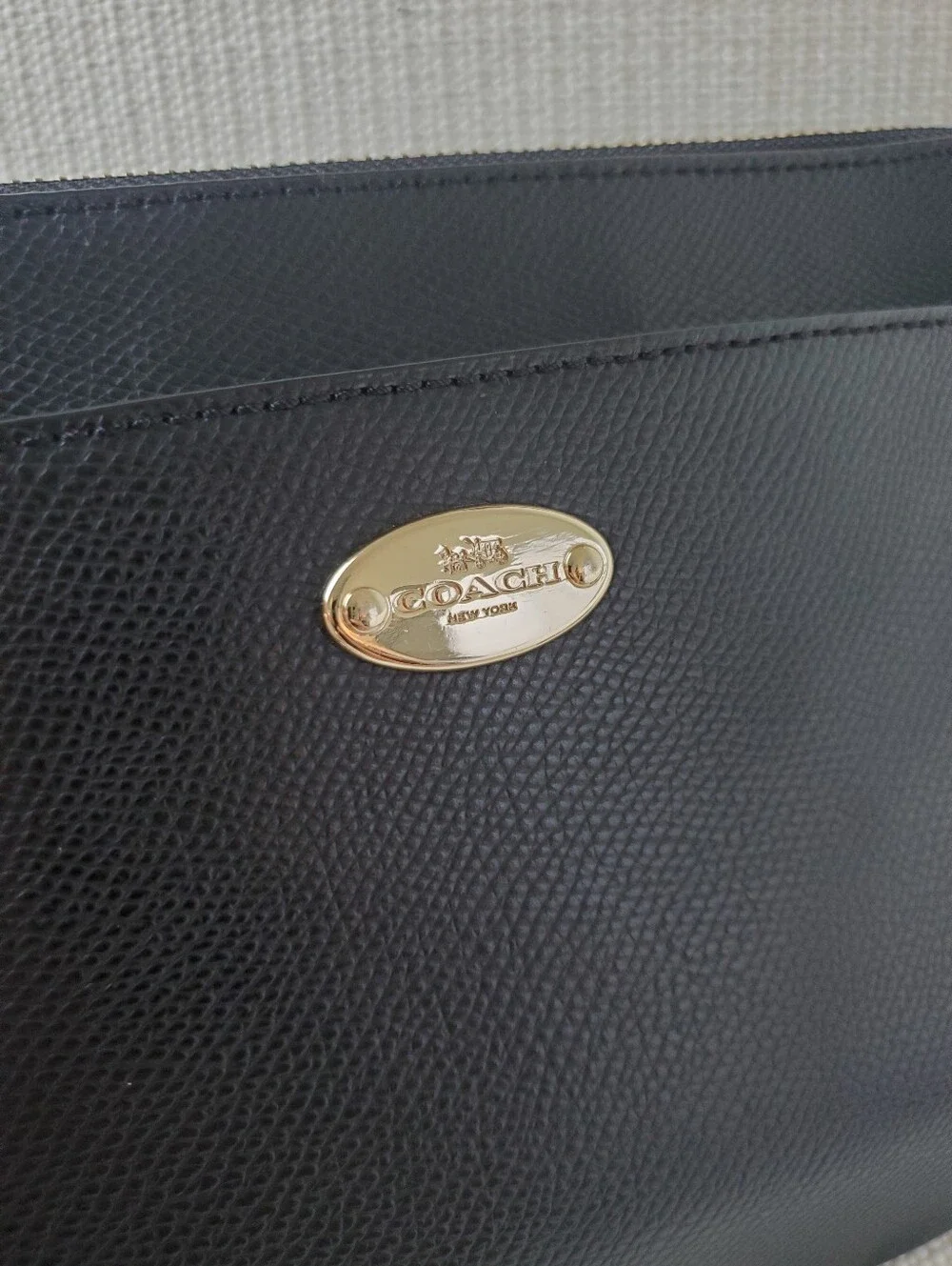 Coach black leather
